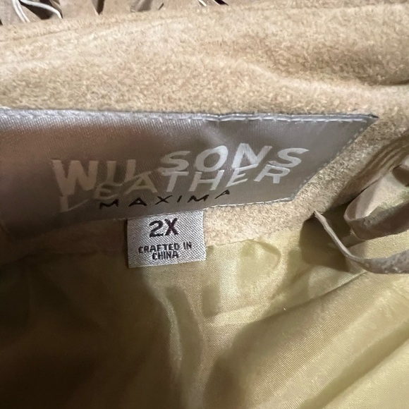 Vintage Wilson’s Women’s Fringe Leather Jacketf, 2Xl - Picture 5 of 6